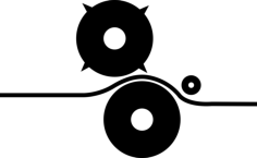 Printing Rollers Silhouette Outline Drawing Svg Vector, Free Vectors File